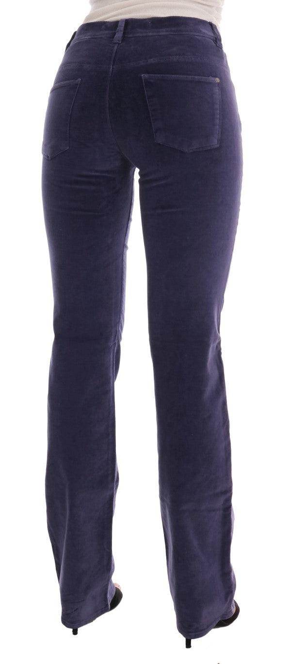 Ermanno Scervino Purple Corduroy Stretch Bootcut Pants - Hilstor