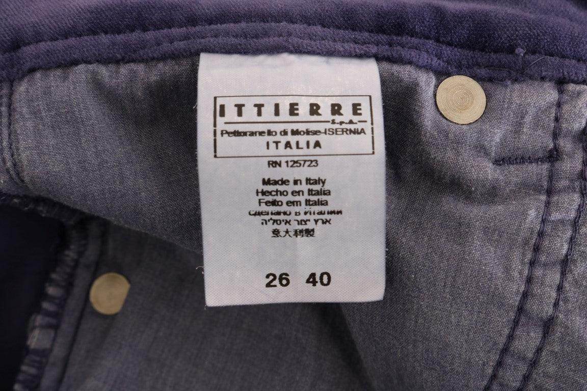 Ermanno Scervino Purple Corduroy Stretch Bootcut Pants - Hilstor