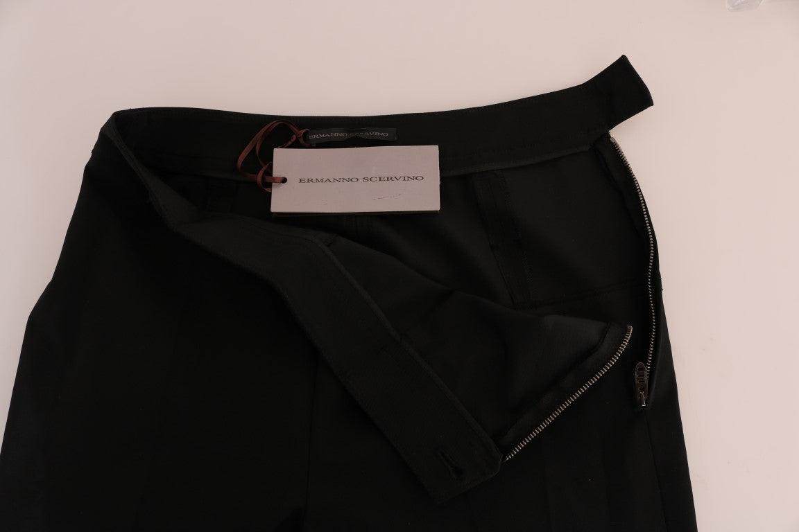 Ermanno Scervino Black Stretch Leggings Pants - Hilstor