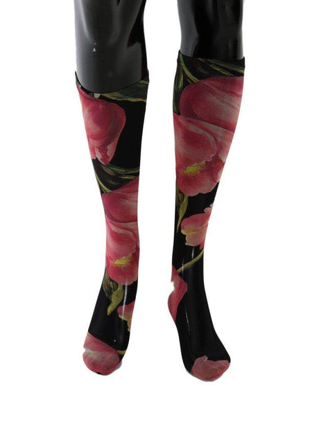 Dolce & Gabbana Floral Nylon Stretch Stockings - Hilstor