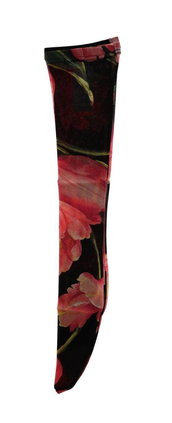 Dolce & Gabbana Floral Nylon Stretch Stockings - Hilstor