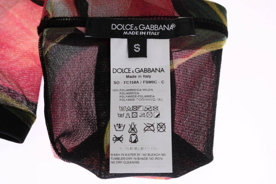 Dolce & Gabbana Floral Nylon Stretch Stockings - Hilstor