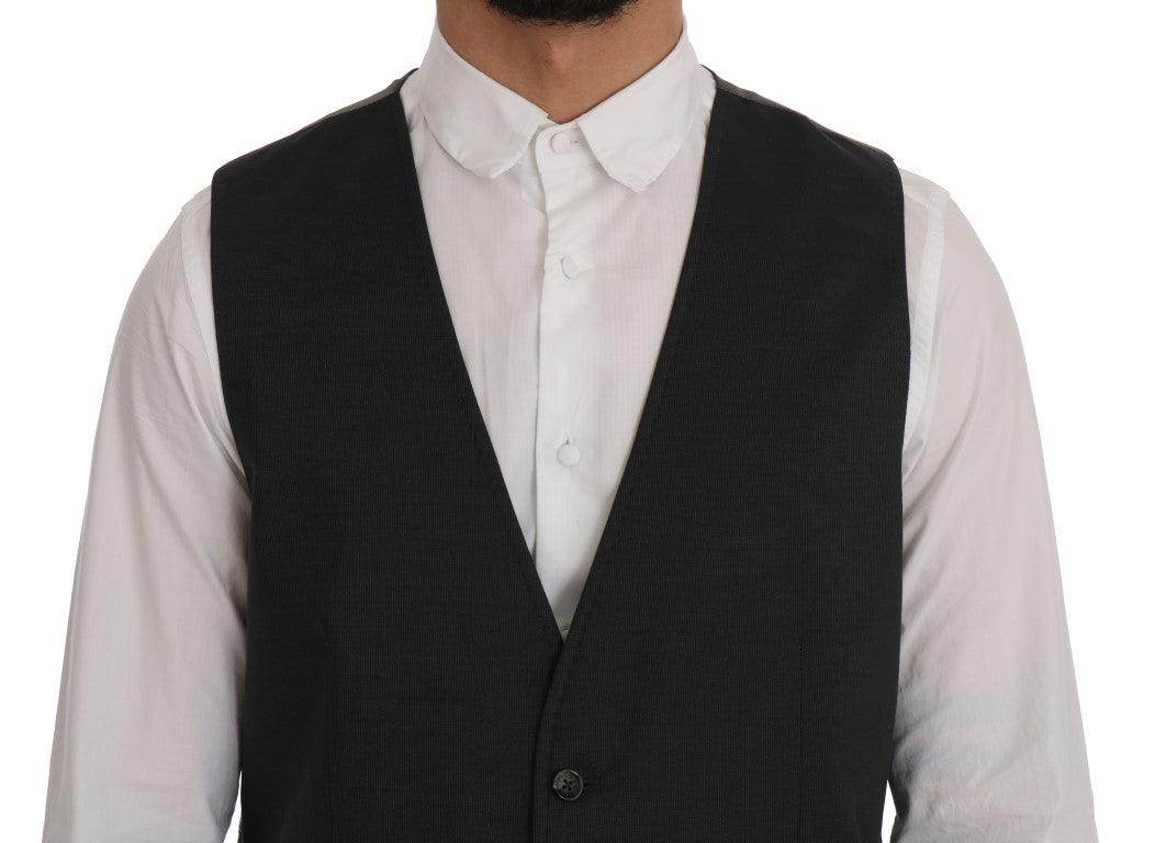 Dolce & Gabbana Gray STAFF Cotton Rayon Vest - Hilstor