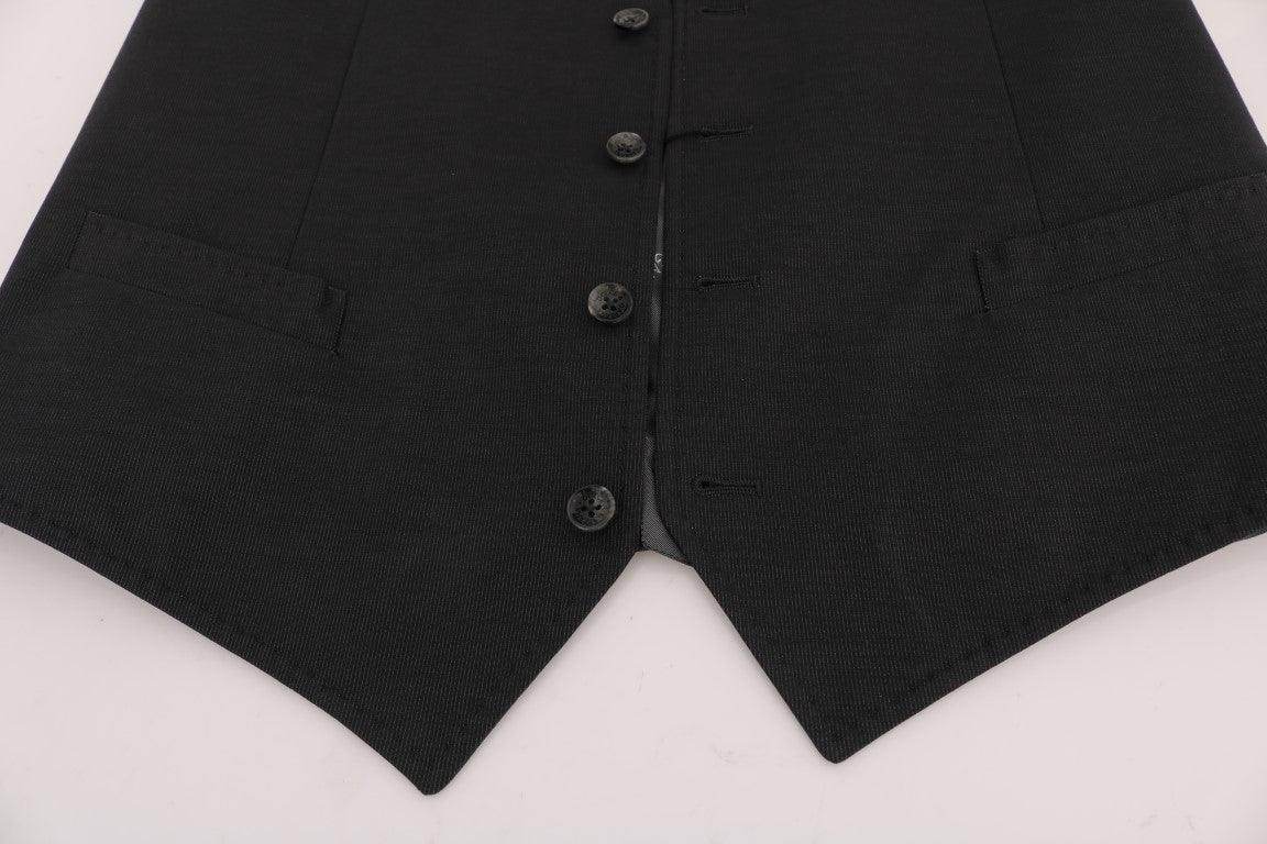 Dolce & Gabbana Gray STAFF Cotton Rayon Vest - Hilstor