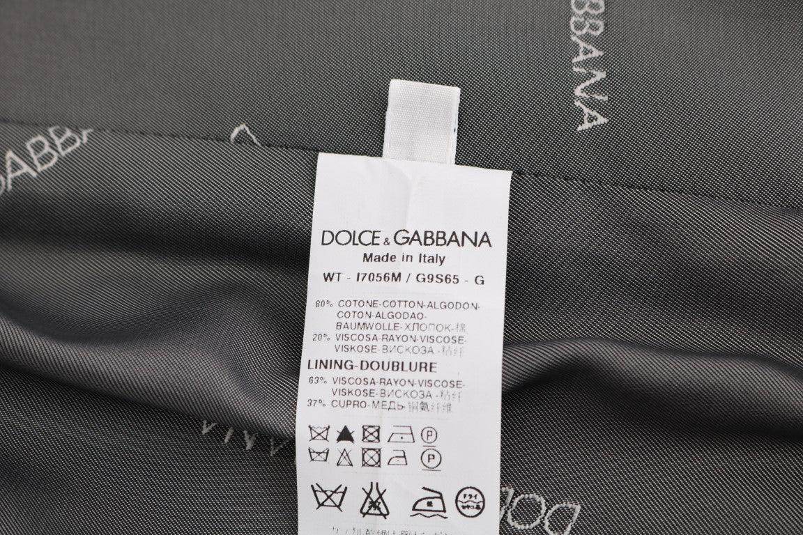 Dolce & Gabbana Gray STAFF Cotton Rayon Vest - Hilstor
