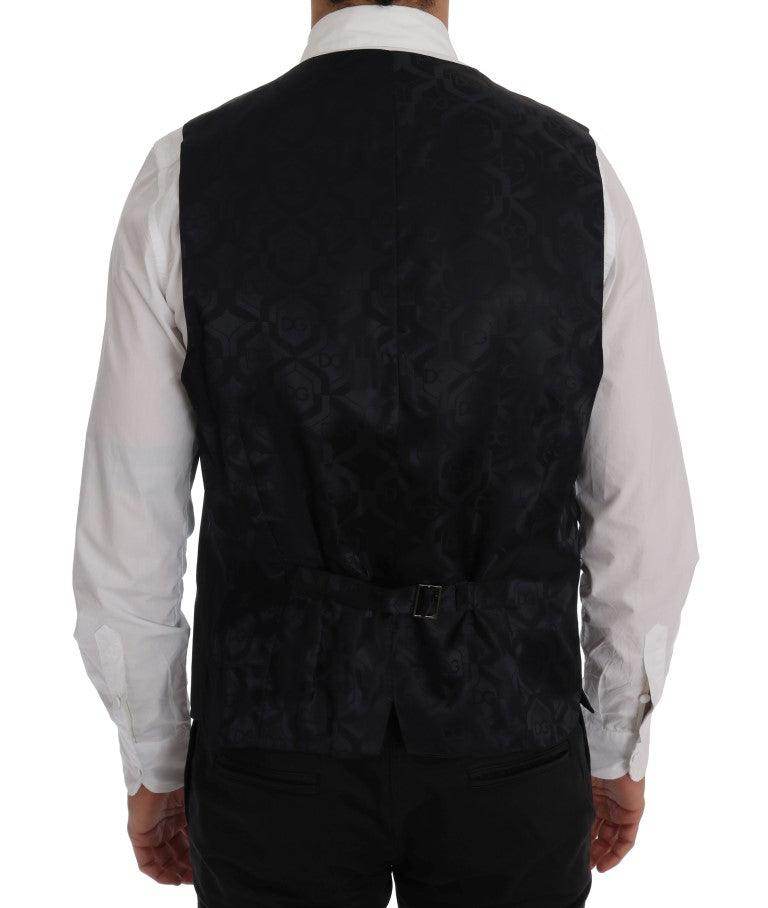 Dolce & Gabbana Gray Wool Stretch Vest - Hilstor