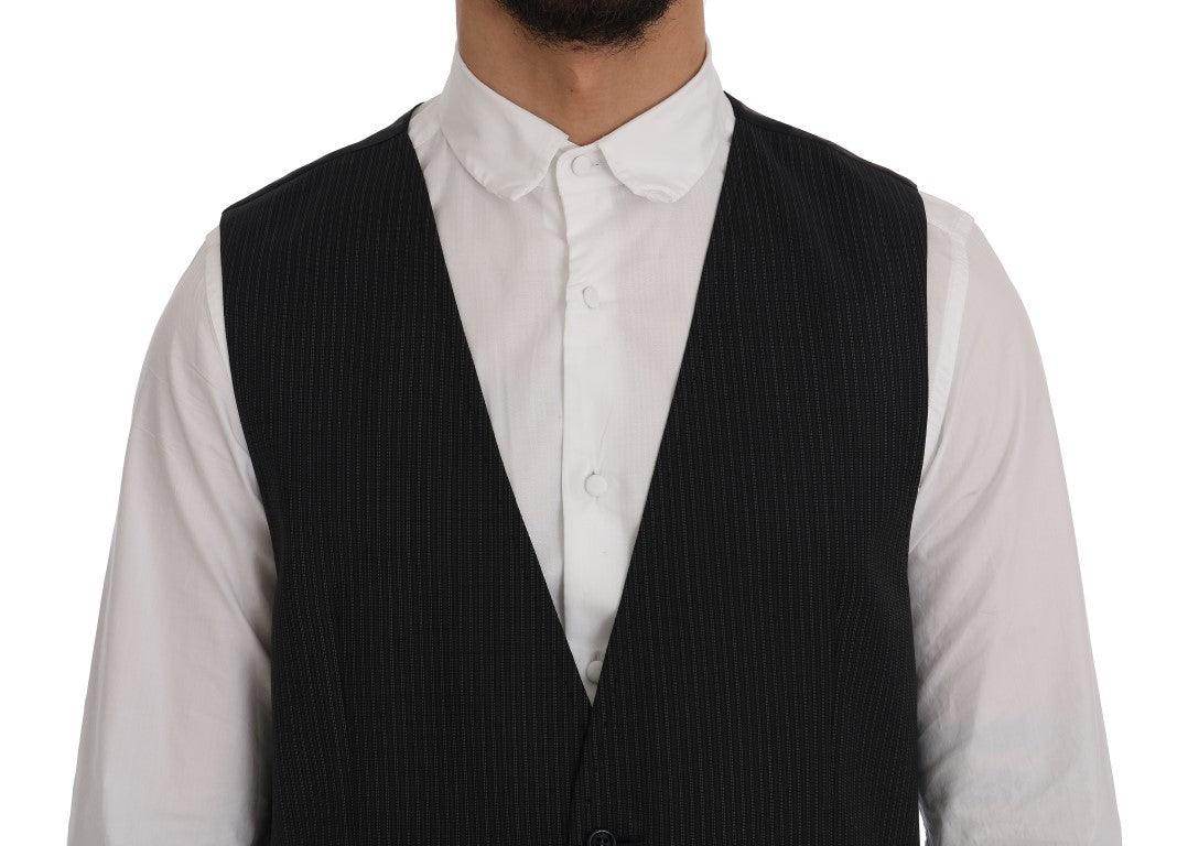 Dolce & Gabbana Gray Wool Stretch Vest - Hilstor
