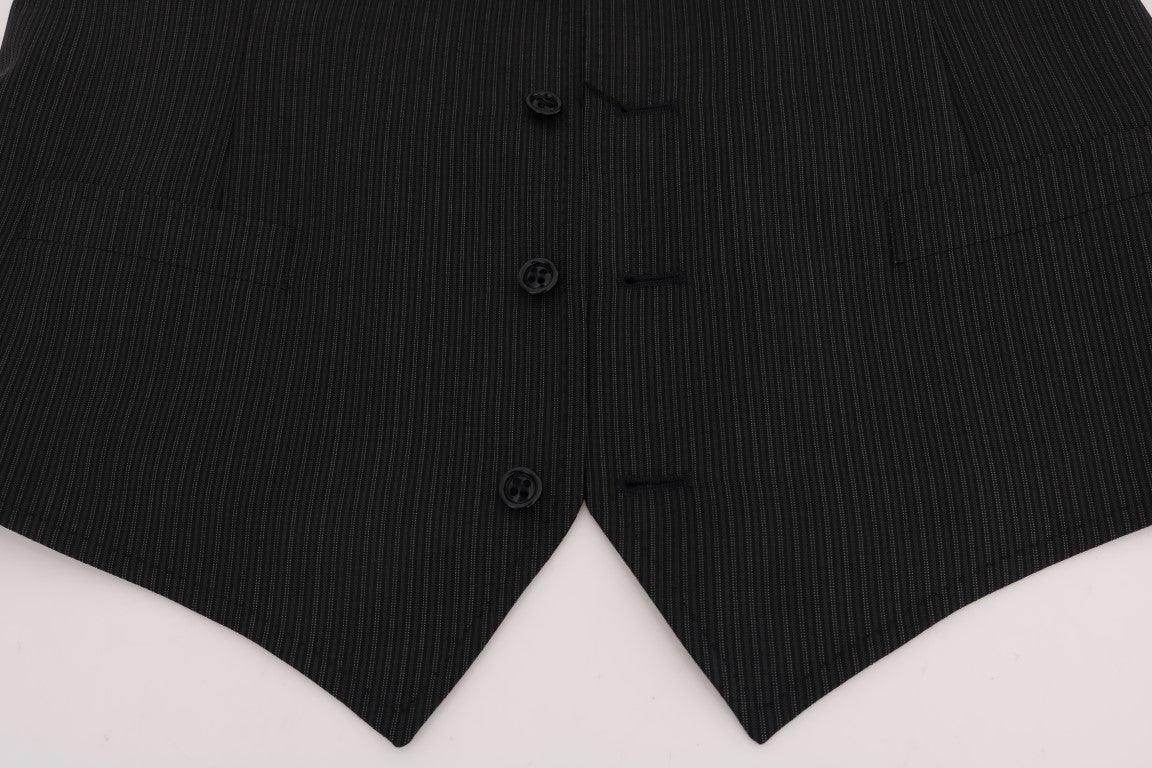 Dolce & Gabbana Gray Wool Stretch Vest - Hilstor