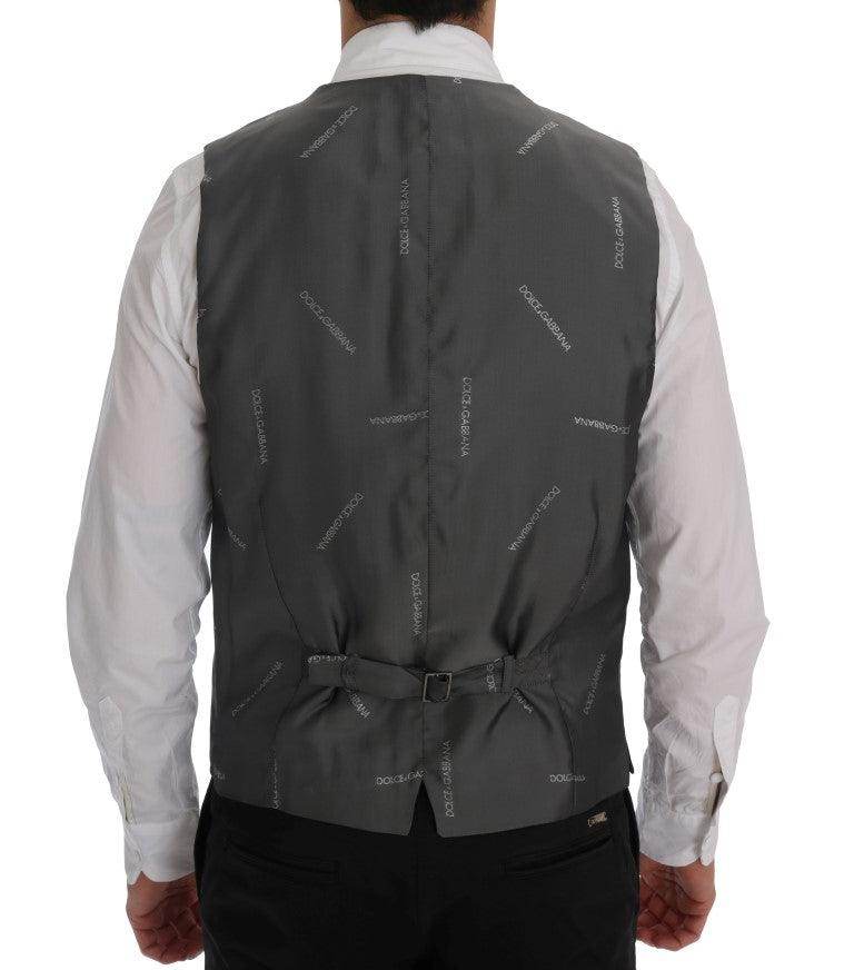 Dolce & Gabbana Gray STAFF Cotton Rayon Vest - Hilstor