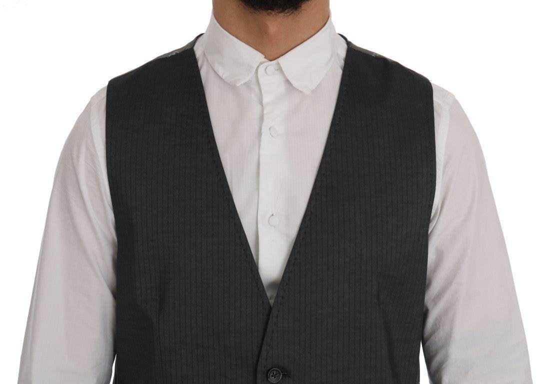 Dolce & Gabbana Gray STAFF Cotton Rayon Vest - Hilstor