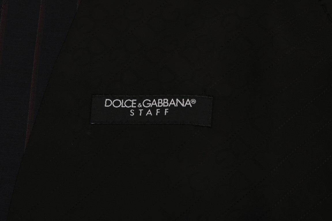 Dolce & Gabbana Blue Wool Stretch Vest - Hilstor
