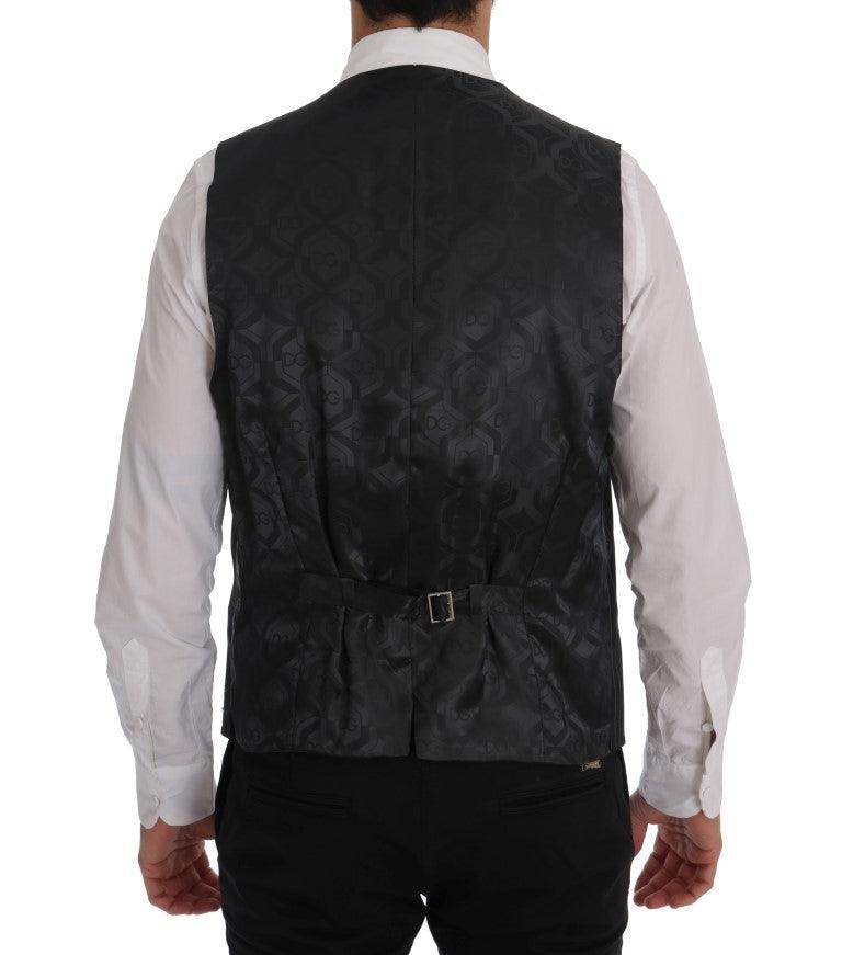 Dolce & Gabbana Gray Wool Stretch Vest - Hilstor