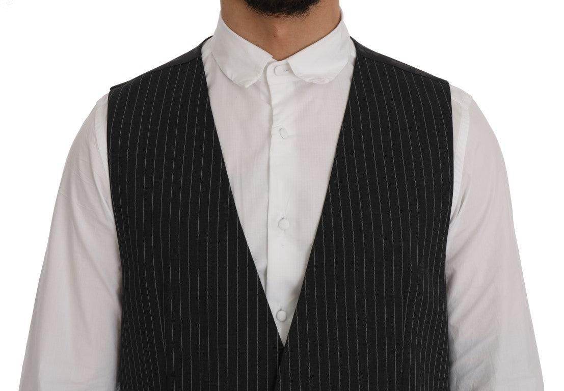 Dolce & Gabbana Gray Wool Stretch Vest - Hilstor