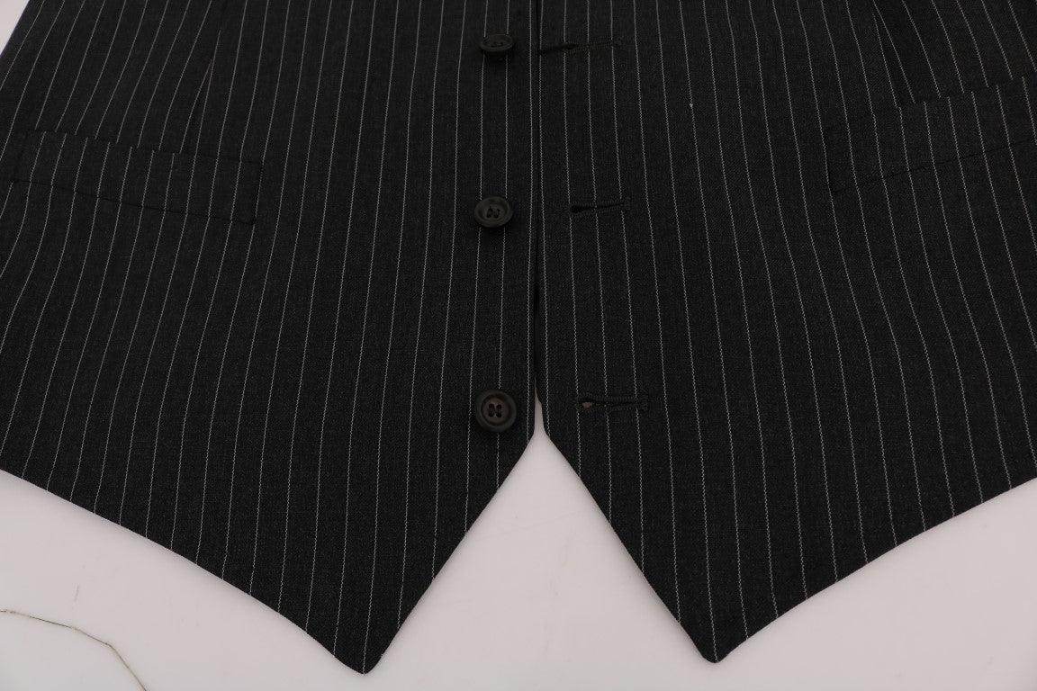 Dolce & Gabbana Gray Wool Stretch Vest - Hilstor