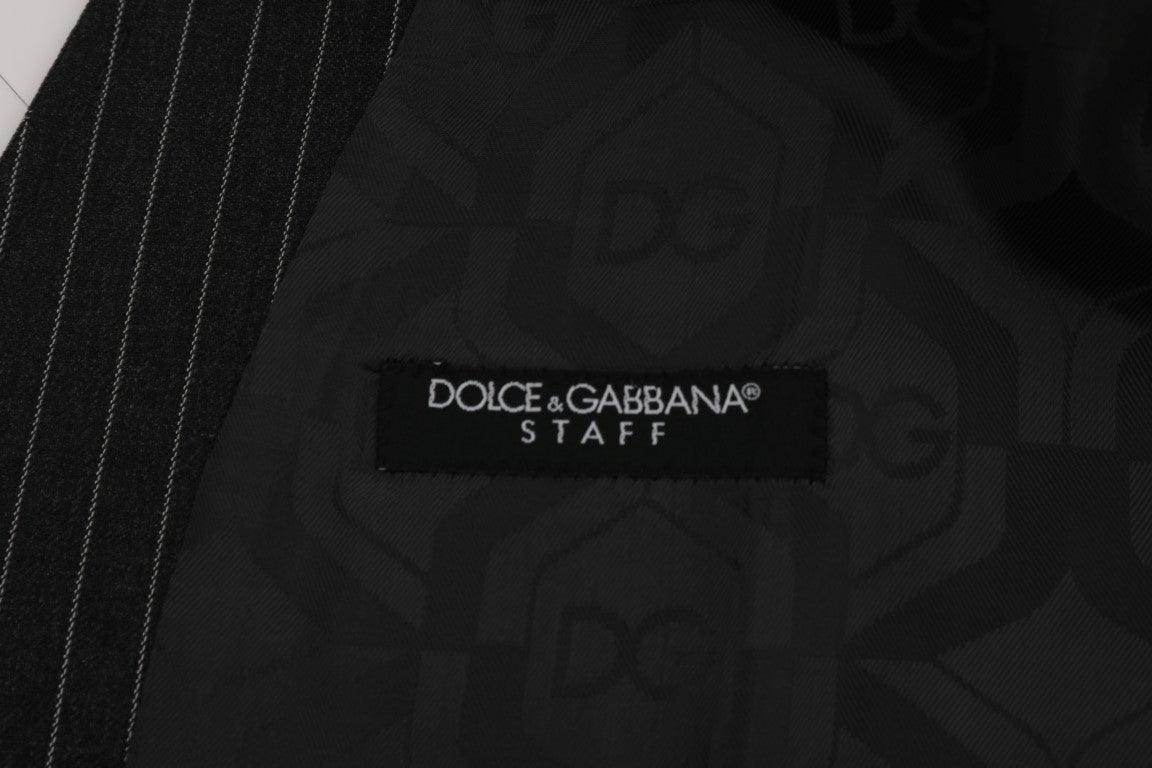 Dolce & Gabbana Gray Wool Stretch Vest - Hilstor