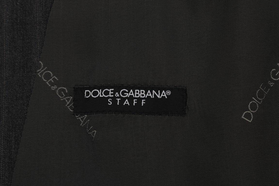 Dolce & Gabbana Gray STAFF Wool Stretch Vest - Hilstor