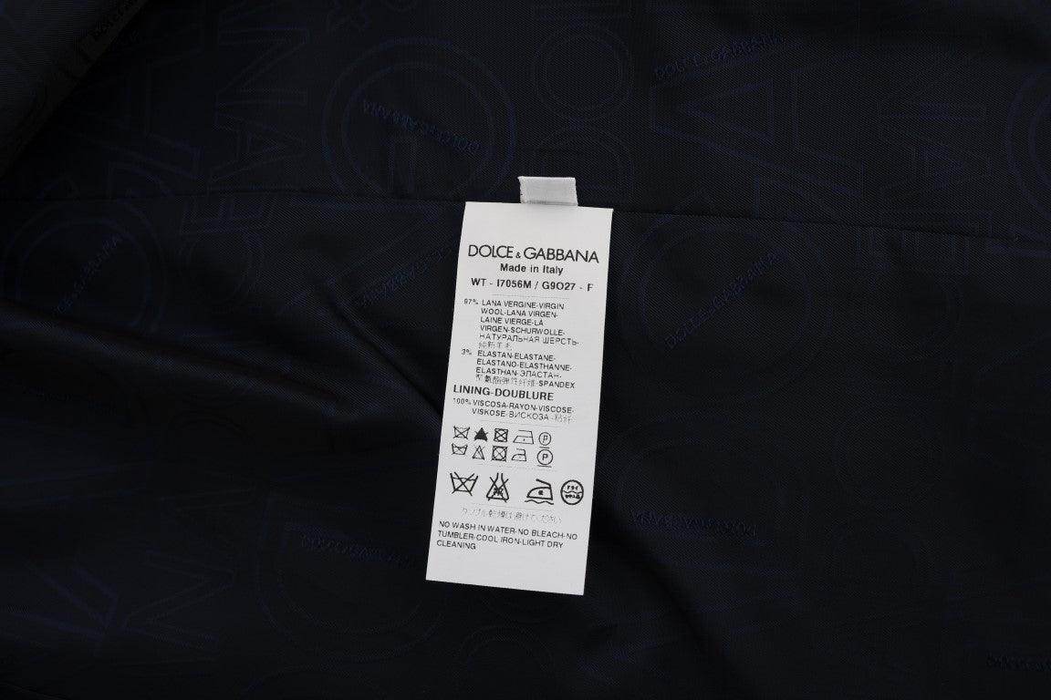 Dolce & Gabbana Blue STAFF Wool Stretch Vest - Hilstor