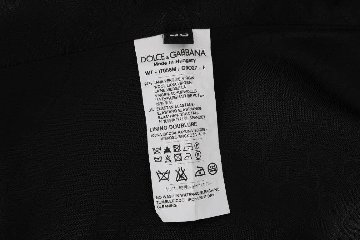 Dolce & Gabbana Black STAFF Wool Stretch Vest - Hilstor