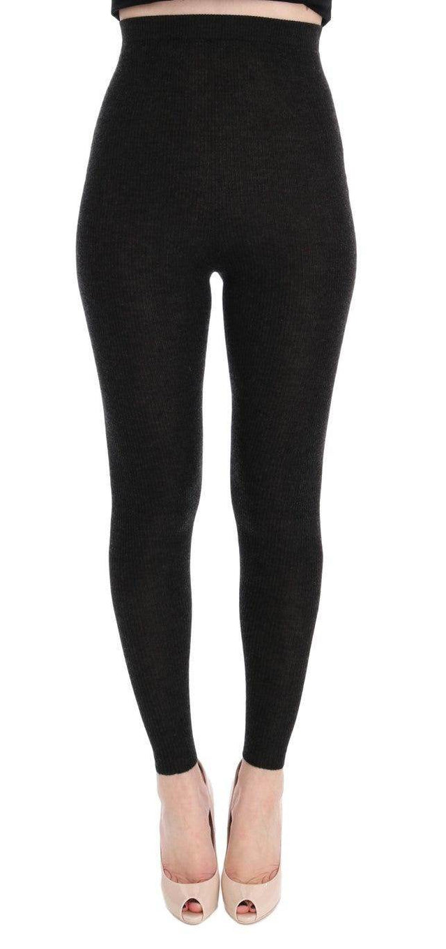 Dolce & Gabbana Elegant High-Waist Cashmere Tights Pants - Hilstor