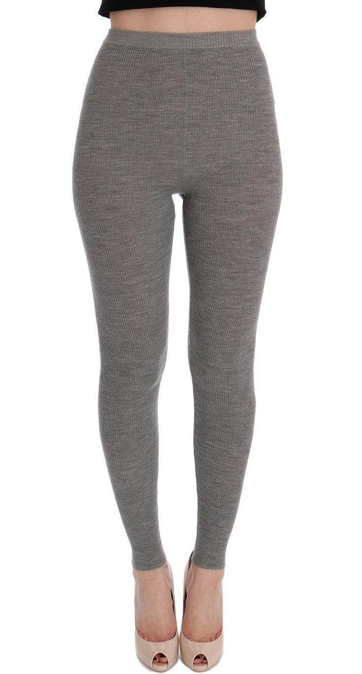 Dolce & Gabbana Elegant High Waist Cashmere Tights Pants - Hilstor