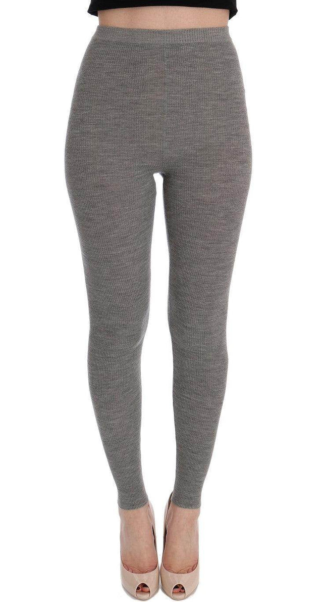 Dolce & Gabbana Elegant High Waist Cashmere Tights Pants - Hilstor