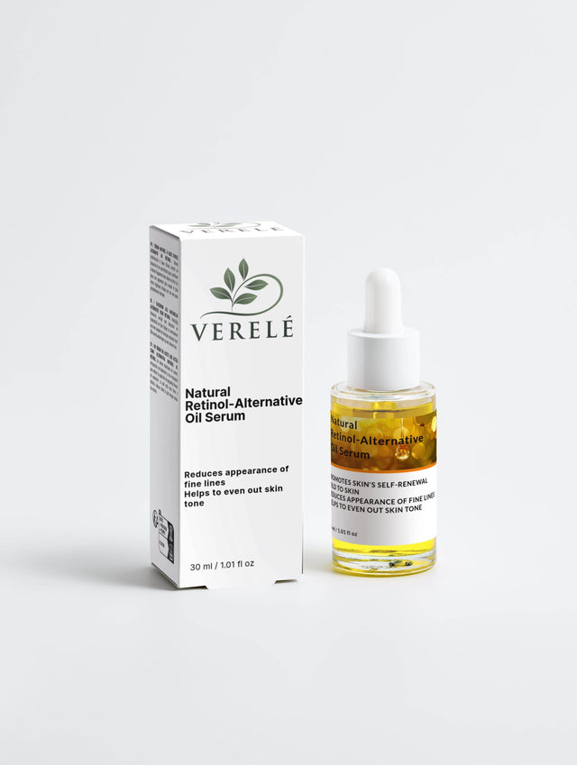 Natural Retinol-Alternative Oil Serum with Bakuchiol & Rosehip Oil – Anti-Ageing & Skin Firming – COSMOS ORGANIC Certified, Made in Europe by Verelé, 30 ml / 1.01 fl oz - Hilstor