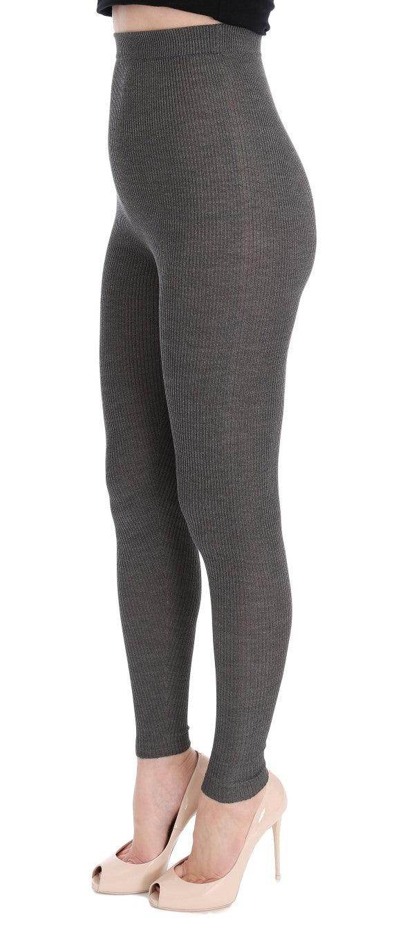 Dolce & Gabbana Elegant High Waist Cashmere Tights Pants - Hilstor