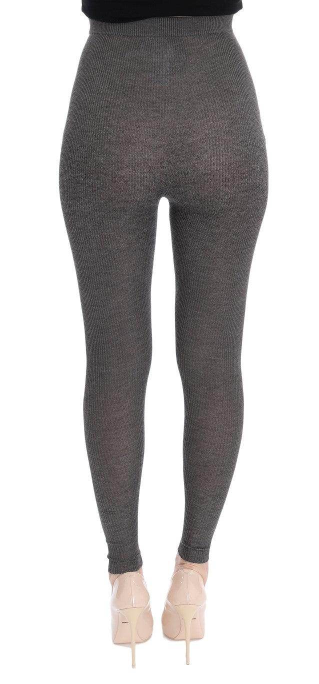 Dolce & Gabbana Elegant High Waist Cashmere Tights Pants - Hilstor