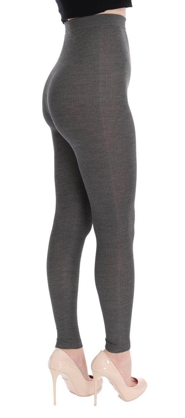 Dolce & Gabbana Elegant High Waist Cashmere Tights Pants - Hilstor