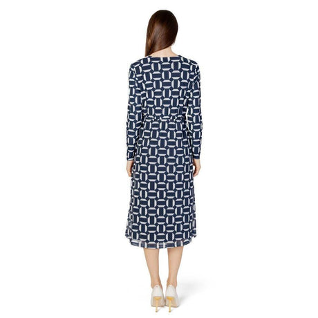 Street One Blue Polyester Dress - Hilstor