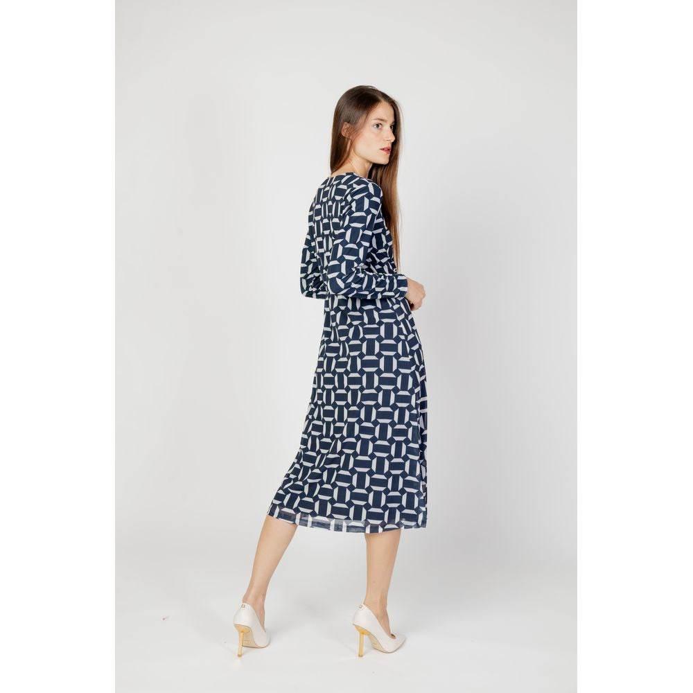 Street One Blue Polyester Dress - Hilstor