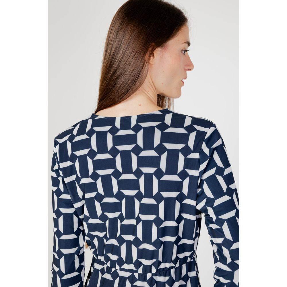 Street One Blue Polyester Dress - Hilstor