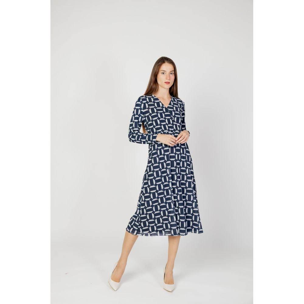 Street One Blue Polyester Dress - Hilstor