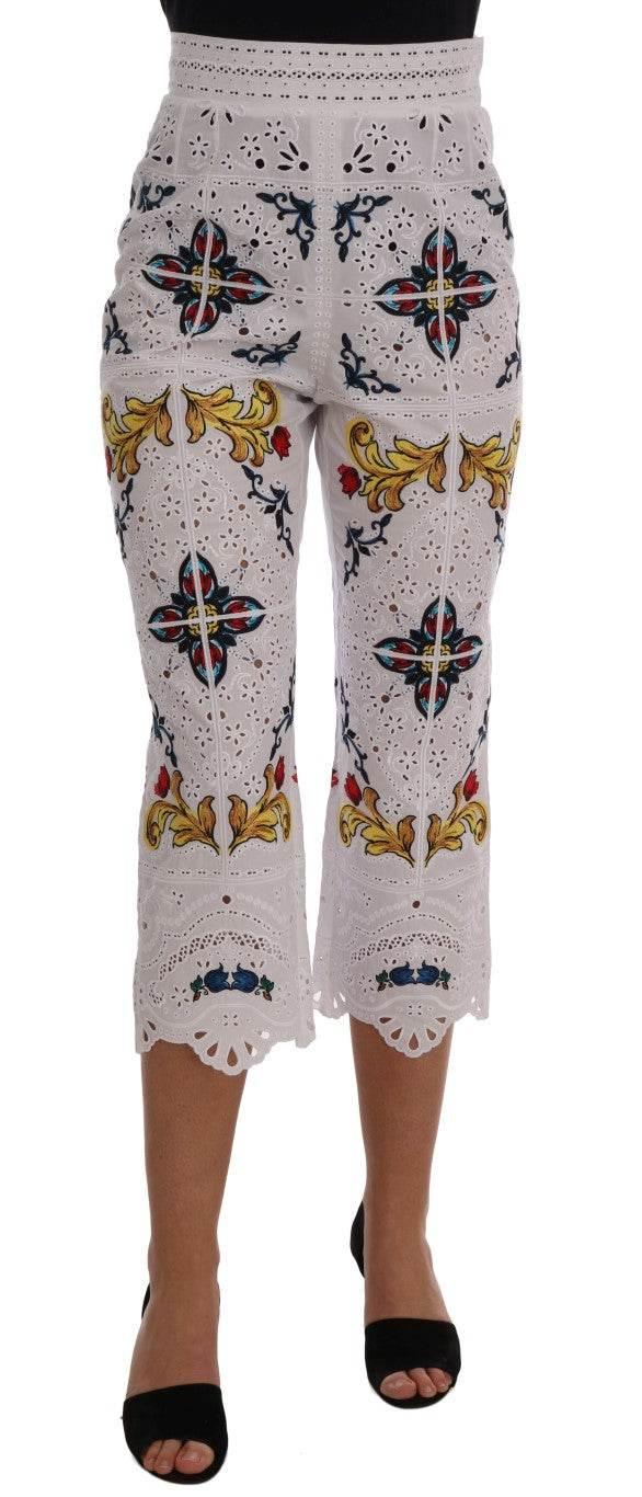 Dolce & Gabbana Majolica Embroidered Capri Elegance - Hilstor