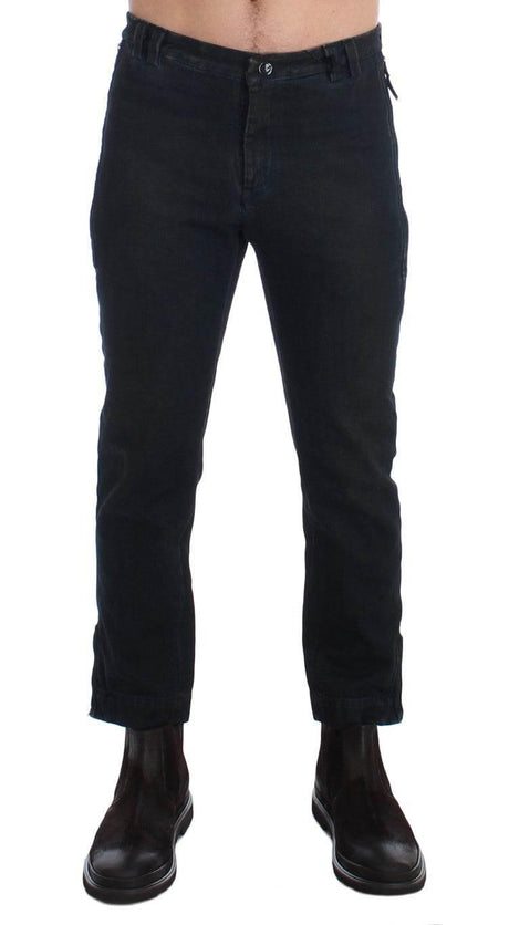 Costume National Blue Cotton Slim Pants Denim Jeans - Hilstor