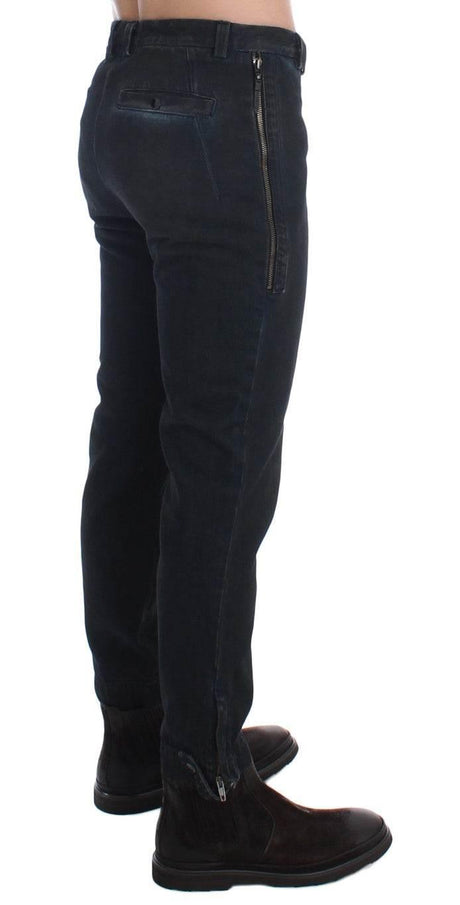 Costume National Blue Cotton Slim Pants Denim Jeans - Hilstor