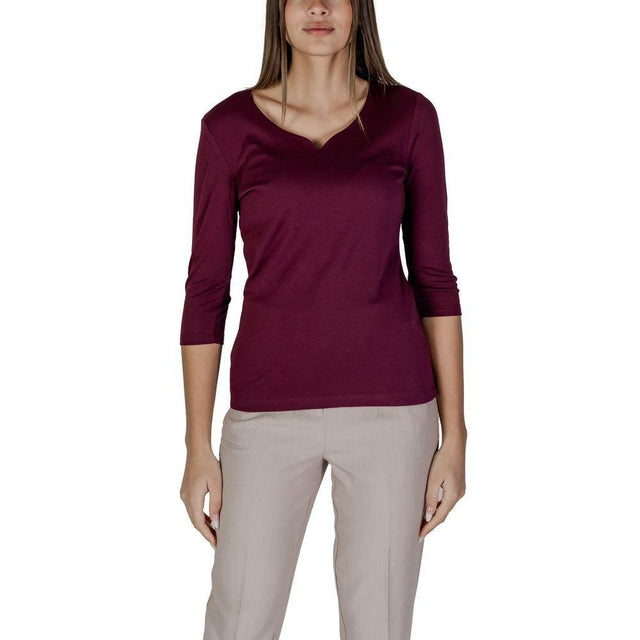 Street One Purple Cotton T-Shirt - Hilstor