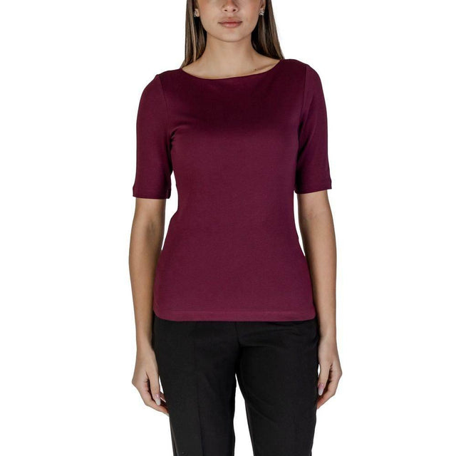 Street One Purple Cotton T-Shirt - Hilstor