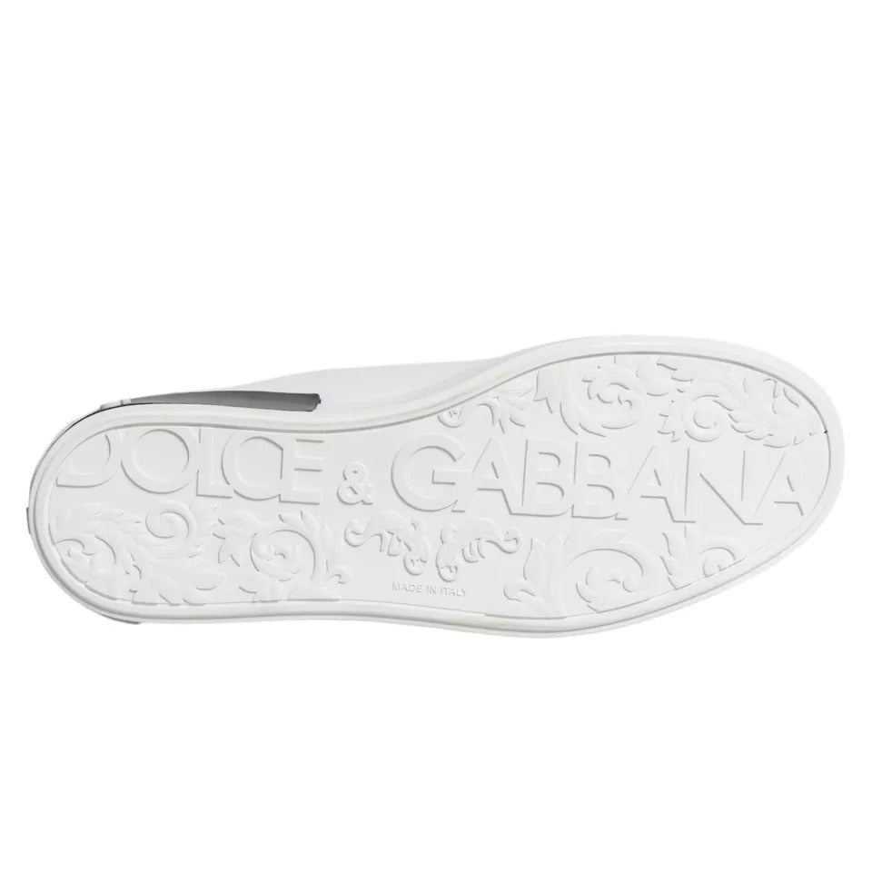Dolce &amp; Gabbana Portofino sneakersko med hvidt læderlogo