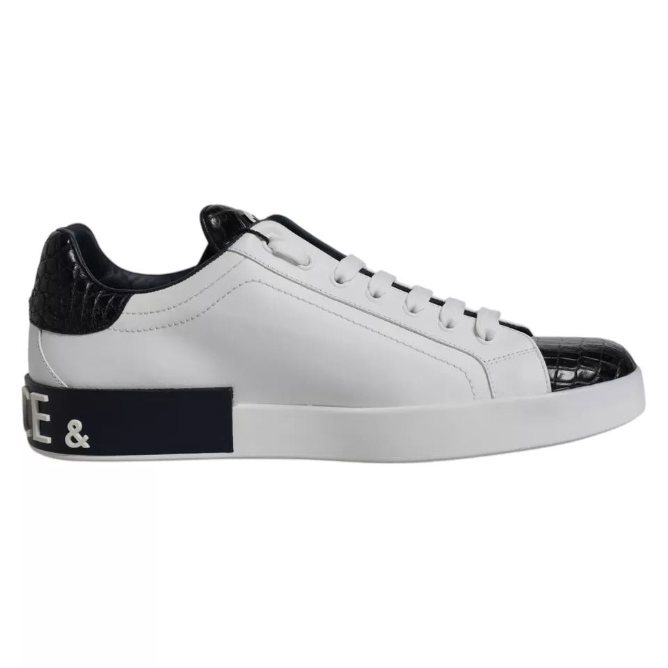 Dolce &amp; Gabbana Portofino sneakersko med hvidt læderlogo