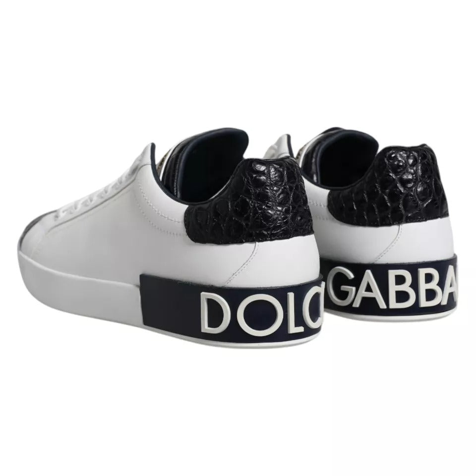 Dolce &amp; Gabbana Portofino sneakersko med hvidt læderlogo