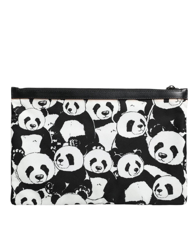 Dolce & Gabbana Black White Panda Pattern Clutch Pouch Bag - Hilstor