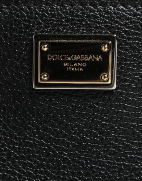Dolce &amp; Gabbana clutchtaske med sort læder med logoplade