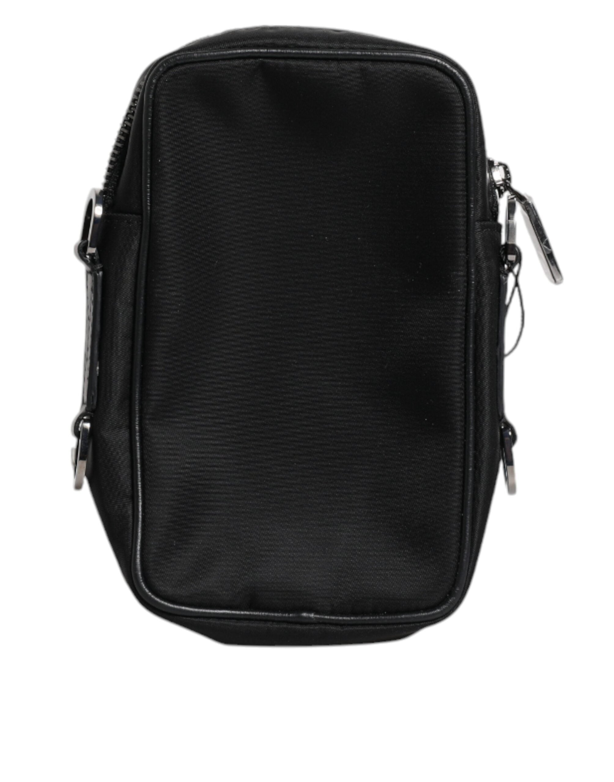 Dolce &amp; Gabbana clutchtaske med sort læder med logoplade