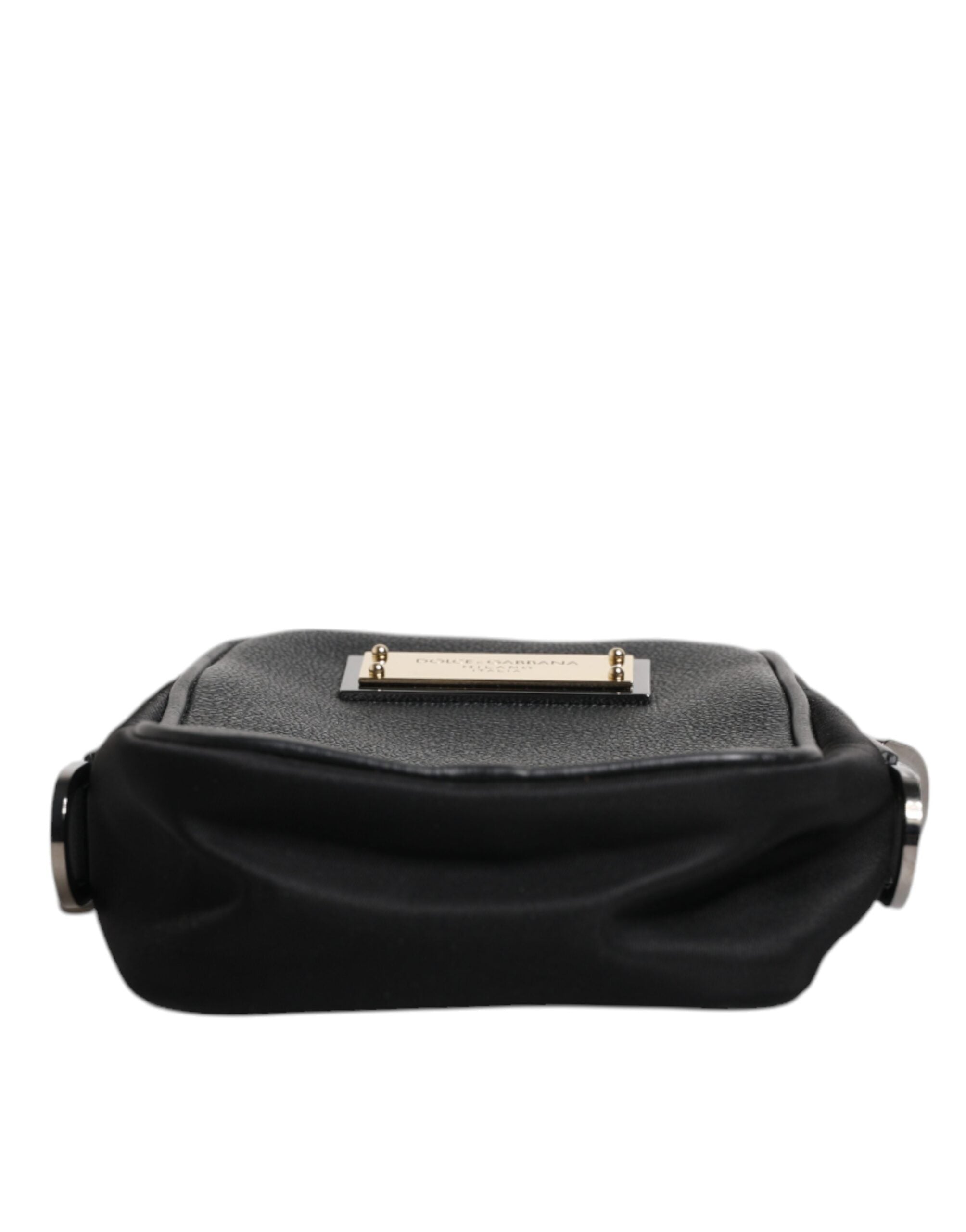 Dolce &amp; Gabbana clutchtaske med sort læder med logoplade