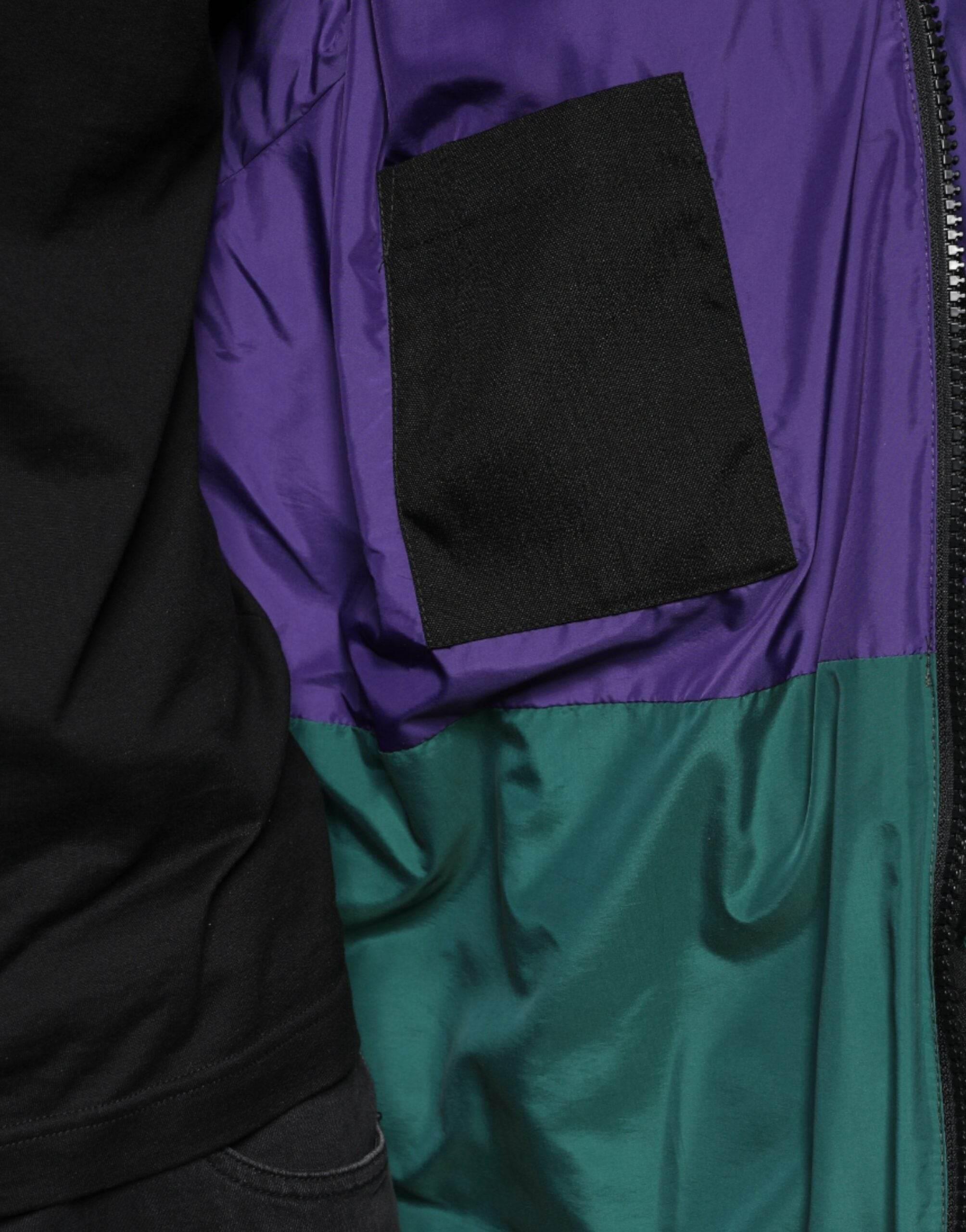 Dolce & Gabbana Black Nylon Puffer Men Full Zip Jacket - Hilstor