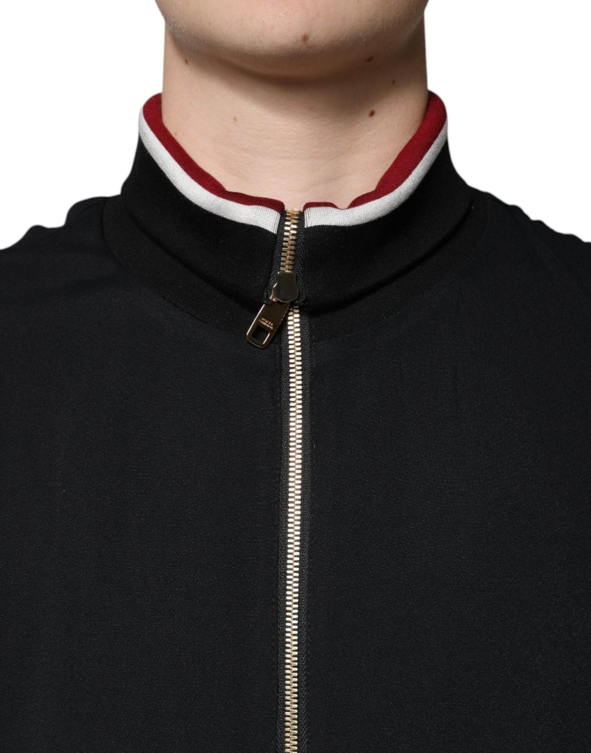 Dolce & Gabbana Black DG King Full Zip Sweatshirt Sweater - Hilstor