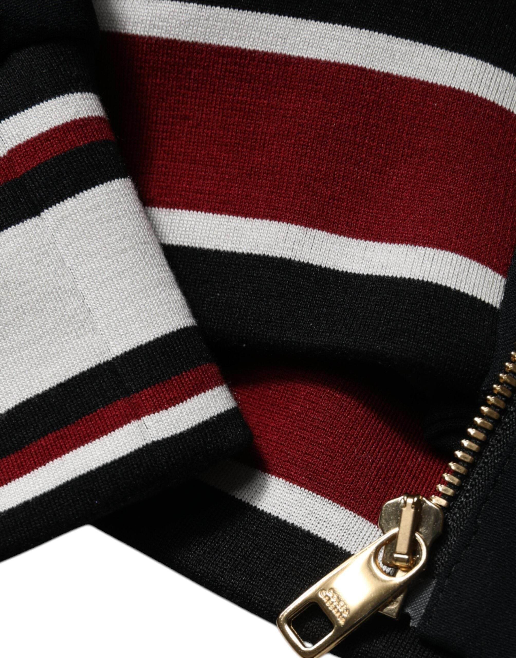 Dolce & Gabbana Black DG King Full Zip Sweatshirt Sweater - Hilstor