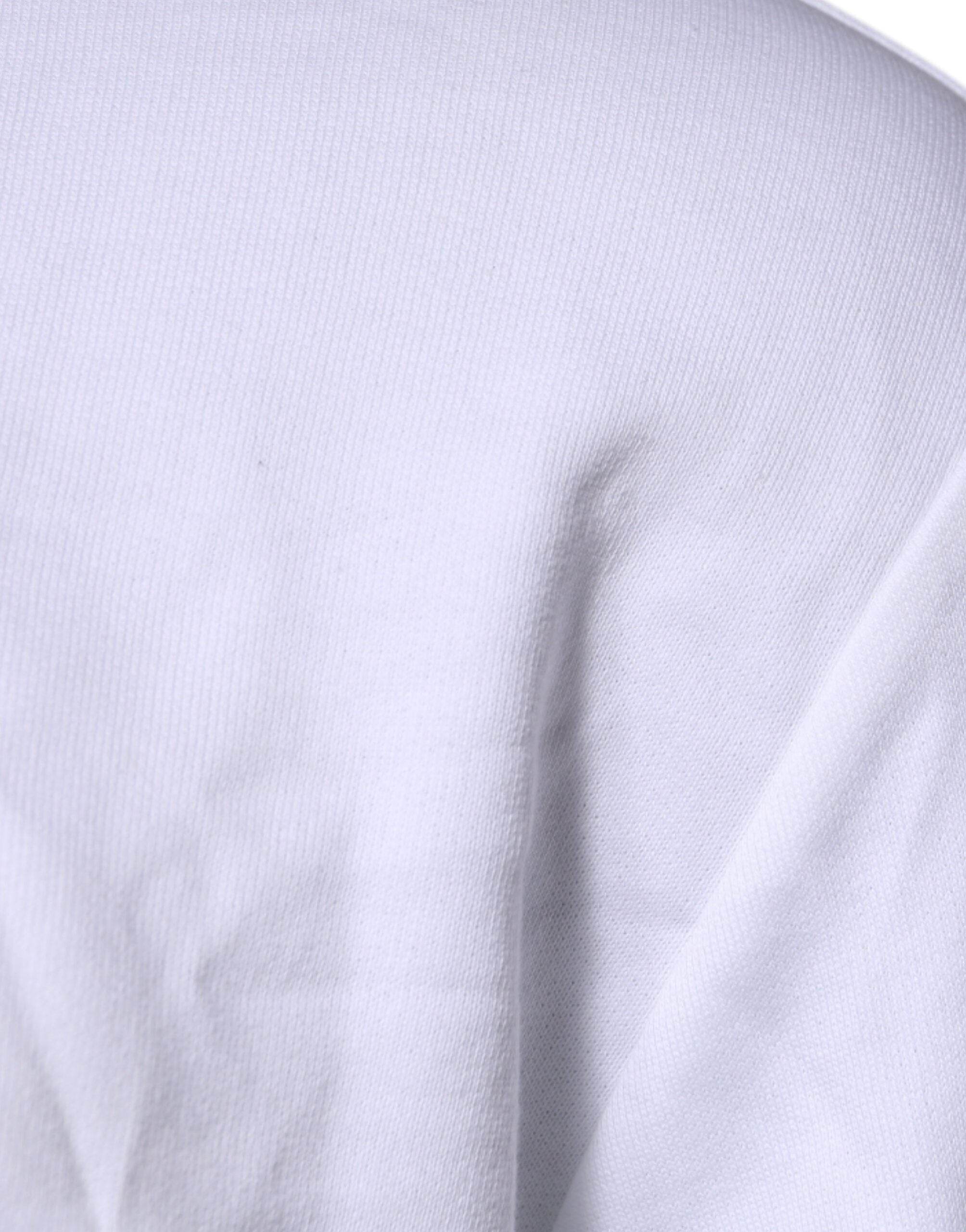 Versace White Medusa Embroidery Crew Neck Pullover Sweater - Hilstor
