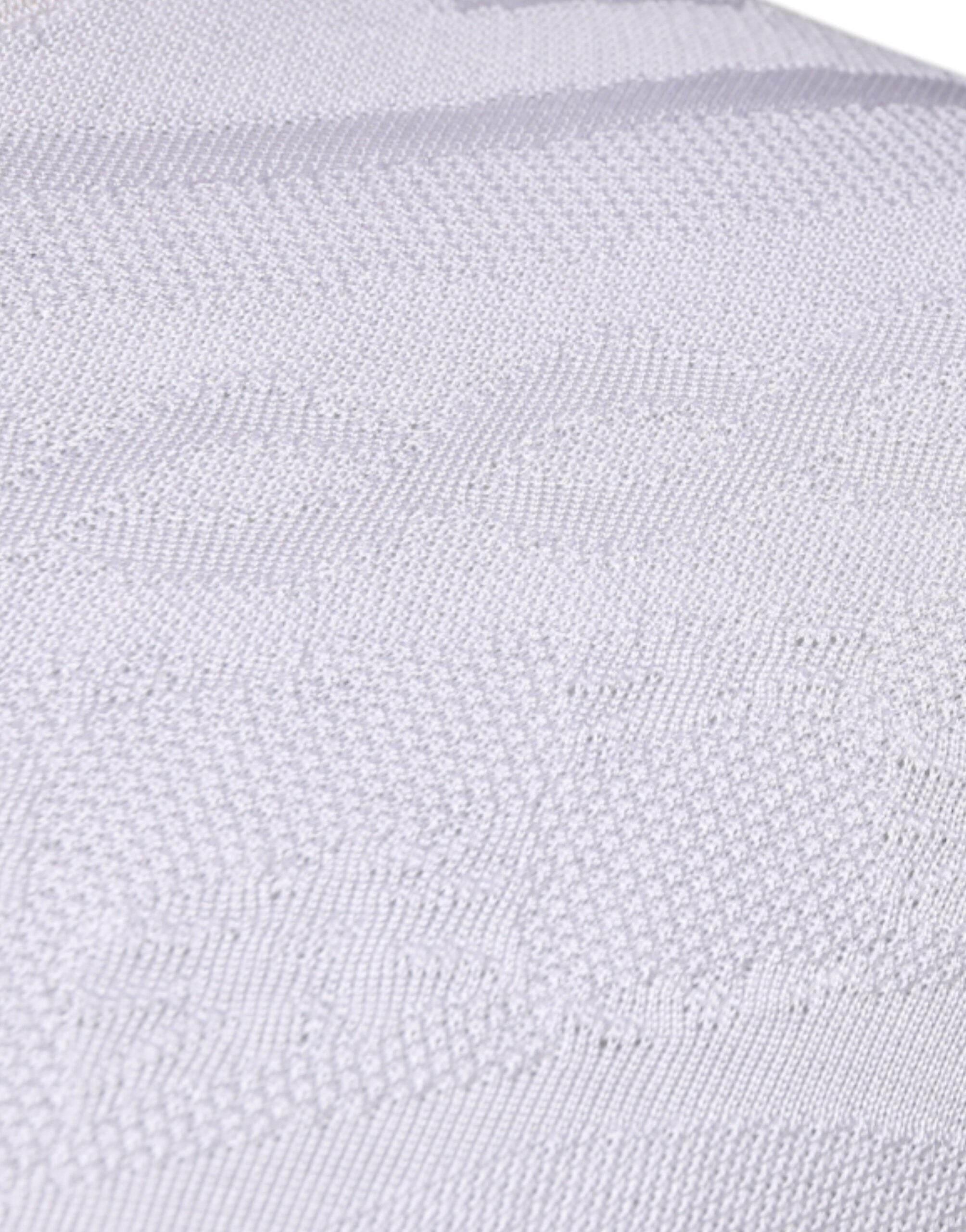 Dolce & Gabbana White Silk Crew Neck Men Pullover Sweater - Hilstor